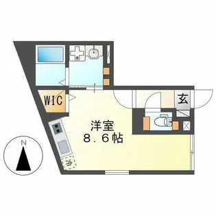 リヴシティ中村公園【404号室】の間取り