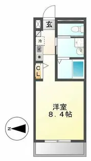 ピーステン名駅南【7A号室】の間取り