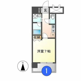 スカイフラット名古屋【602号室】の間取り