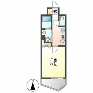 THE BAY FLAT【208号室】の間取り