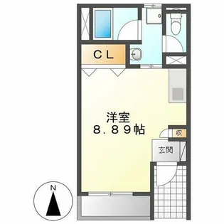 シャルム花池【201号室】の間取り