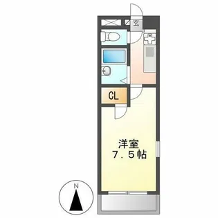 ハウス大秋【103号室】の間取り