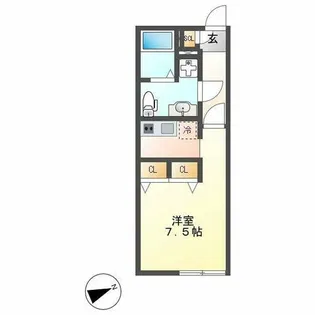 Branche千種公園(ブランシェ)【202号室】の間取り