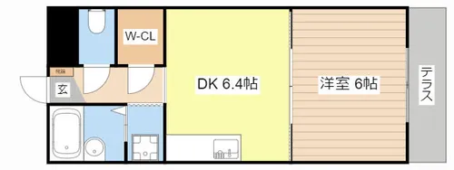 RFマンション祇園【101号室】の間取り