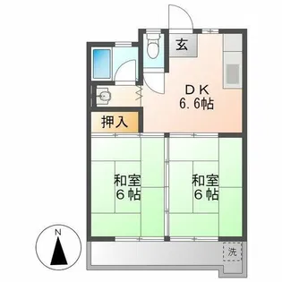 ドミール服部 B棟【2階】の間取り