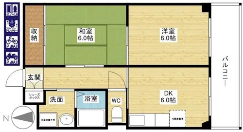 大阪府大阪市淀川区十八条3丁目【マンション】の間取り