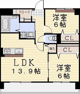 パーシモン【00402号室】の間取り