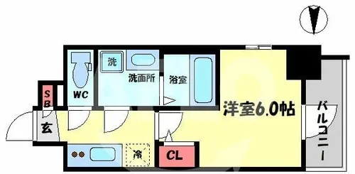 1Kの間取り画像