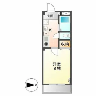 シャローム八田【202号室】の間取り