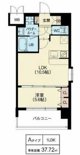 スプランディッド梅田北【4階】の間取り