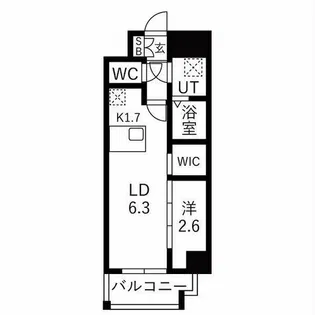 メイクスアート浄心【401号室】の間取り
