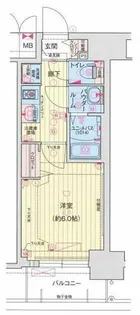 プレサンス梅田東グラッド【11階】の間取り