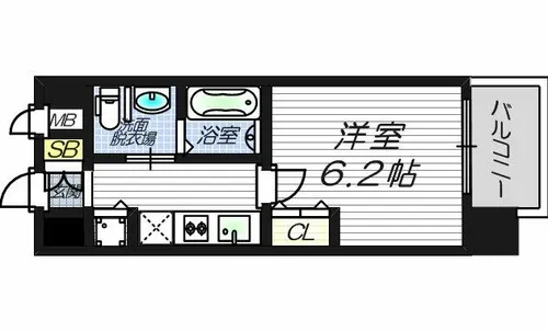 アドバンス東梅田アクシス【14階】の間取り