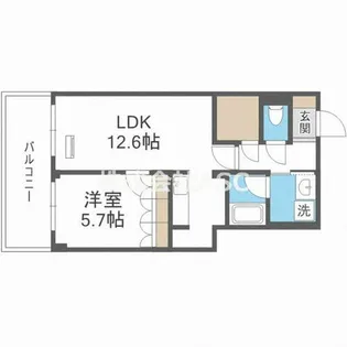 RJR堺筋本町タワー【14階】の間取り