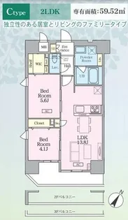 福岡県福岡市中央区高砂1丁目【マンション】の間取り
