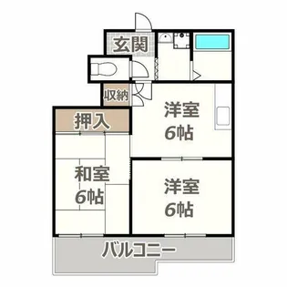 ラフォーレ住吉【205号室】の間取り