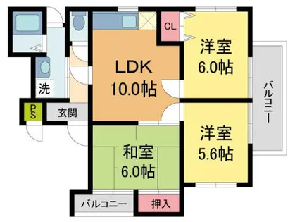 io甲陽園【202号室】の間取り