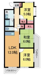 メルヘン宝塚【9階】の間取り