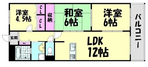 ヴィーブル18【3階】の間取り