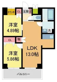 APRICITY芦屋(旧 サニーコート芦屋)【202号室】の間取り