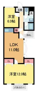 サンヒルズ芦屋I【410号室】の間取り