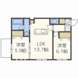 マンダリーノ【4階】の間取り
