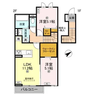 Anpool B棟【2階】の間取り