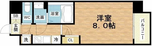 カーサレグラス城東セントラル【7階】の間取り