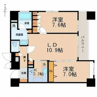 リーガル梅田II【12階】の間取り