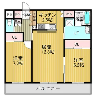 カトレア美園1【302号室】の間取り