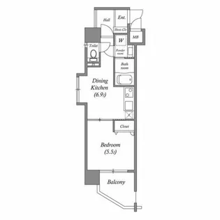 Gramercy Juso-higashi 3rd【8階】の間取り