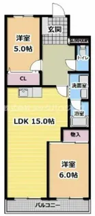 シャトーレイクルイーズ【9階】の間取り