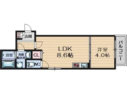 大阪府吹田市内本町3丁目【マンション】の間取り