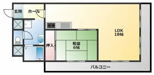 マンションジュエル【201号室】の間取り