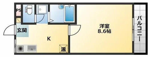 ロイヤルコート天美南【2階】の間取り