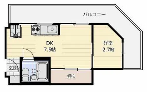 ペシュ七番館【505号室】の間取り