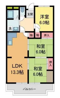 夙川ライムヴィラ【4階】の間取り