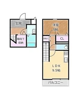大阪府堺市北区中百舌鳥町1丁【アパート】の間取り