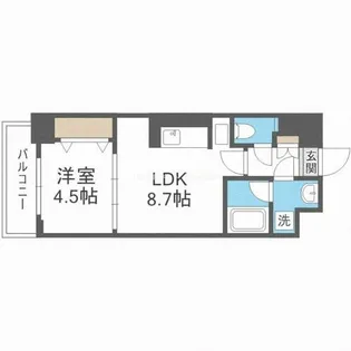 アルブル都島【1階】の間取り