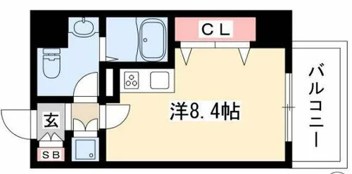 プリヴィアーレ金山【0802号室】の間取り