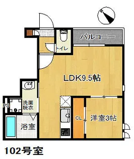 福岡県福岡市東区松崎4丁目【アパート】の間取り