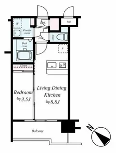 La Fase VERXEED HAKATA【6階】の間取り