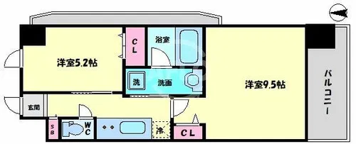 NORTH VILLAGE BIRTH PLACE【4階】の間取り