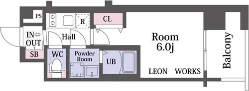 レオンコンフォート梅田北【3階】の間取り