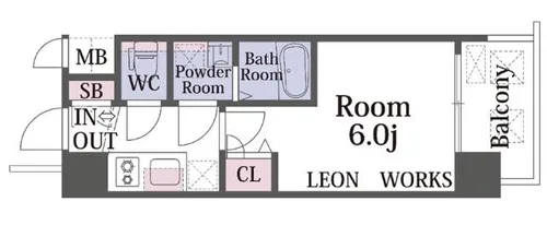 レオンコンフォート難波西Ⅲ【7階】の間取り