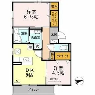 ポルトボヌール【1階】の間取り