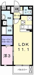 メゾン ド 花水木 弐番館【102号室】の間取り
