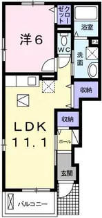 シン.シン.ハウスD【1階】の間取り