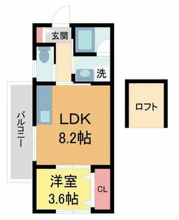 カサ苦楽園【3階】の間取り