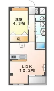 大阪府堺市北区北花田町4丁【マンション】の間取り
